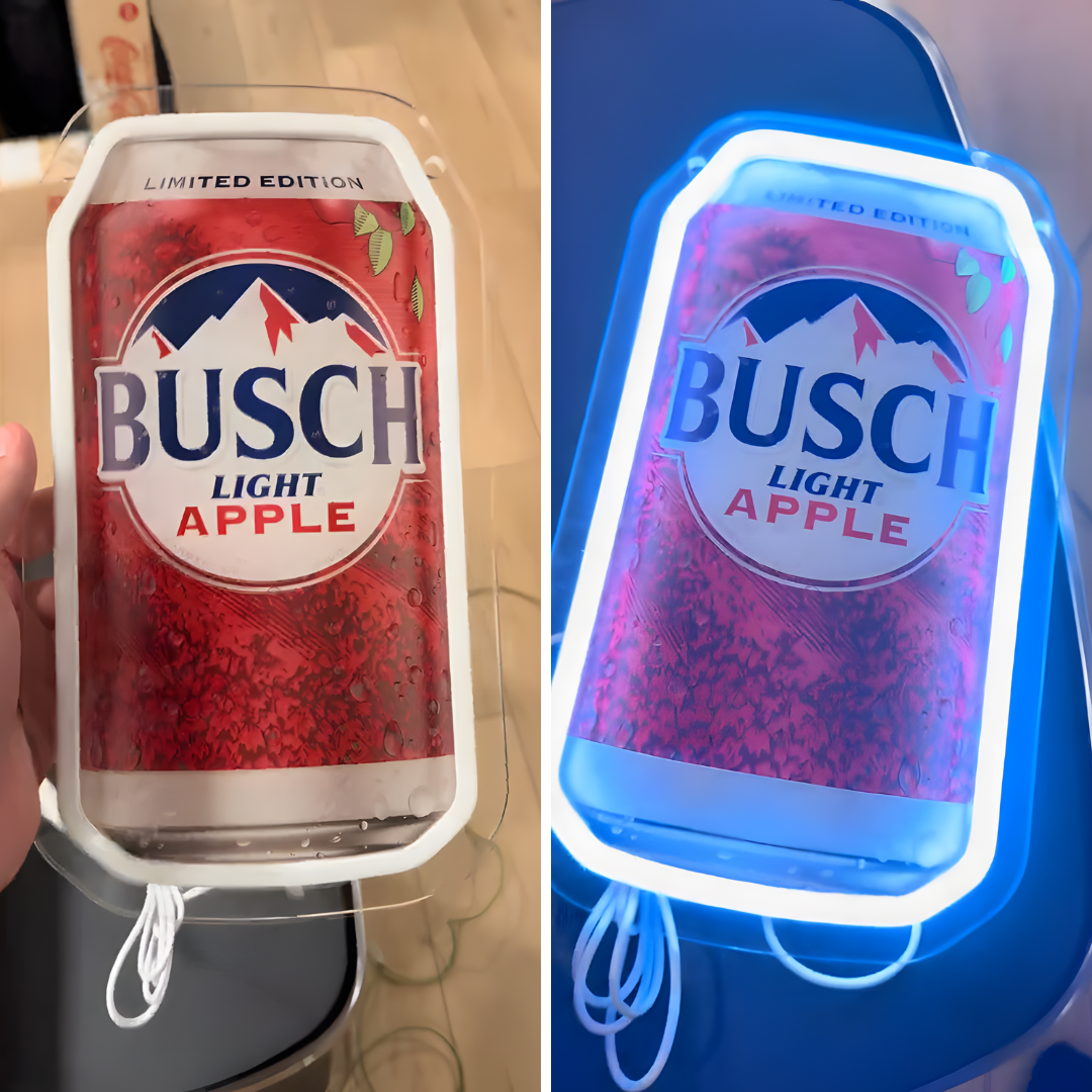 Apple Beer Can USB LED Neon Sign Beer Can for Man Cave Bar Garage Party