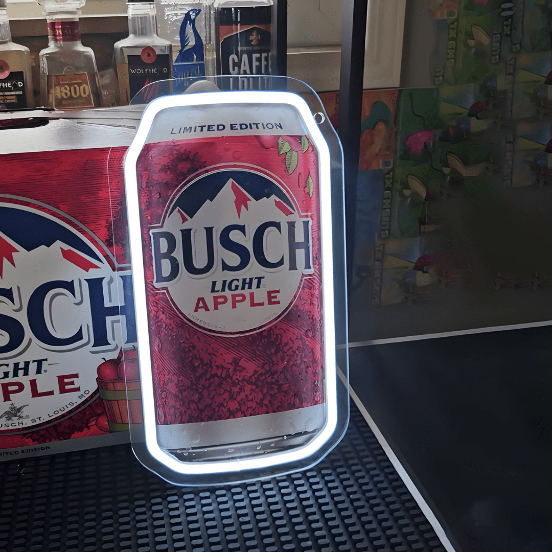 Apple Beer Can USB LED Neon Sign Beer Can for Man Cave Bar Garage Party