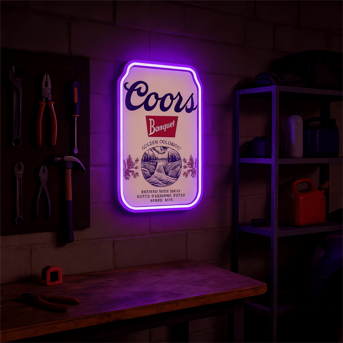 Beer LED Neon Sign for Bar, Man Cave, Garage & Gifts