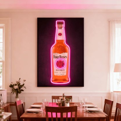 Bourbon Whiskey USB LED Neon Sign Bar Decor Man Cave Home Wall Art