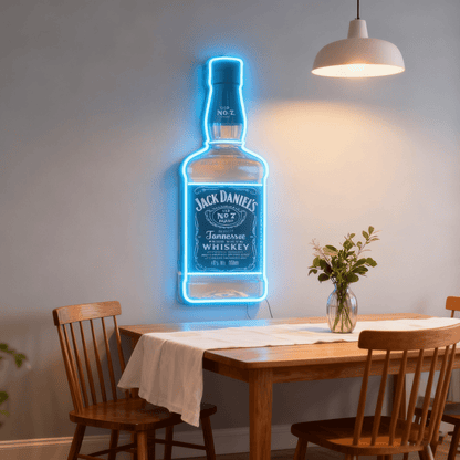 Bourbon Whiskey USB LED Neon Sign Bar Decor Man Cave Home Wall Art