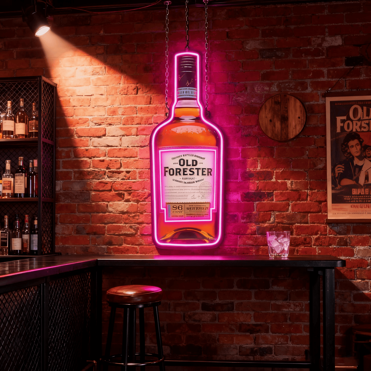Bourbon Whiskey USB LED Neon Sign Bar Decor Man Cave Home Wall Art