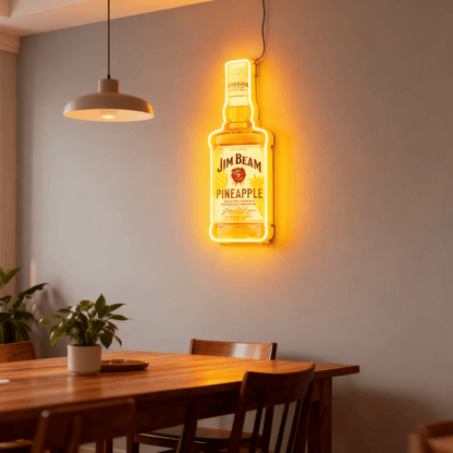 Bourbon Whiskey USB LED Neon Sign Bar Decor Man Cave Home Wall Art