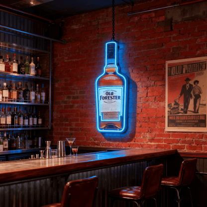 Bourbon Whiskey USB LED Neon Sign Bar Decor Man Cave Home Wall Art