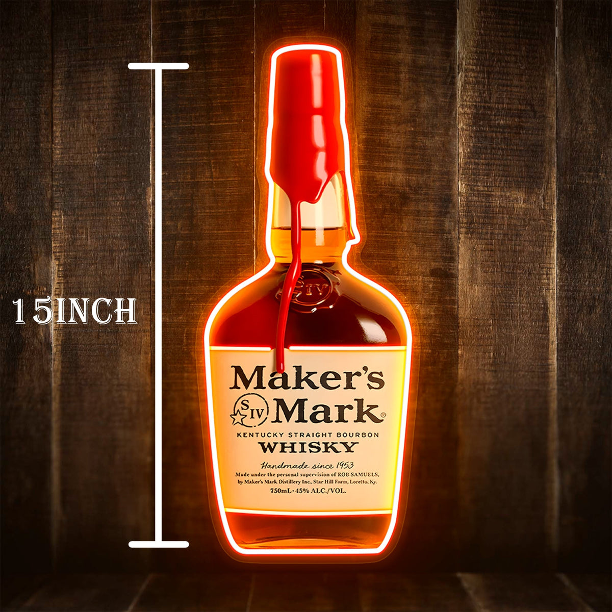 Bourbon Whiskey USB LED Neon Sign Bar Decor Man Cave Home Wall Art