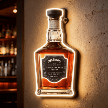 Bourbon Whiskey USB LED Neon Sign Bar Decor Man Cave Home Wall Art