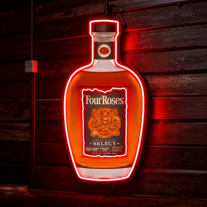 Bourbon Whiskey USB LED Neon Sign Bar Decor Man Cave Home Wall Art