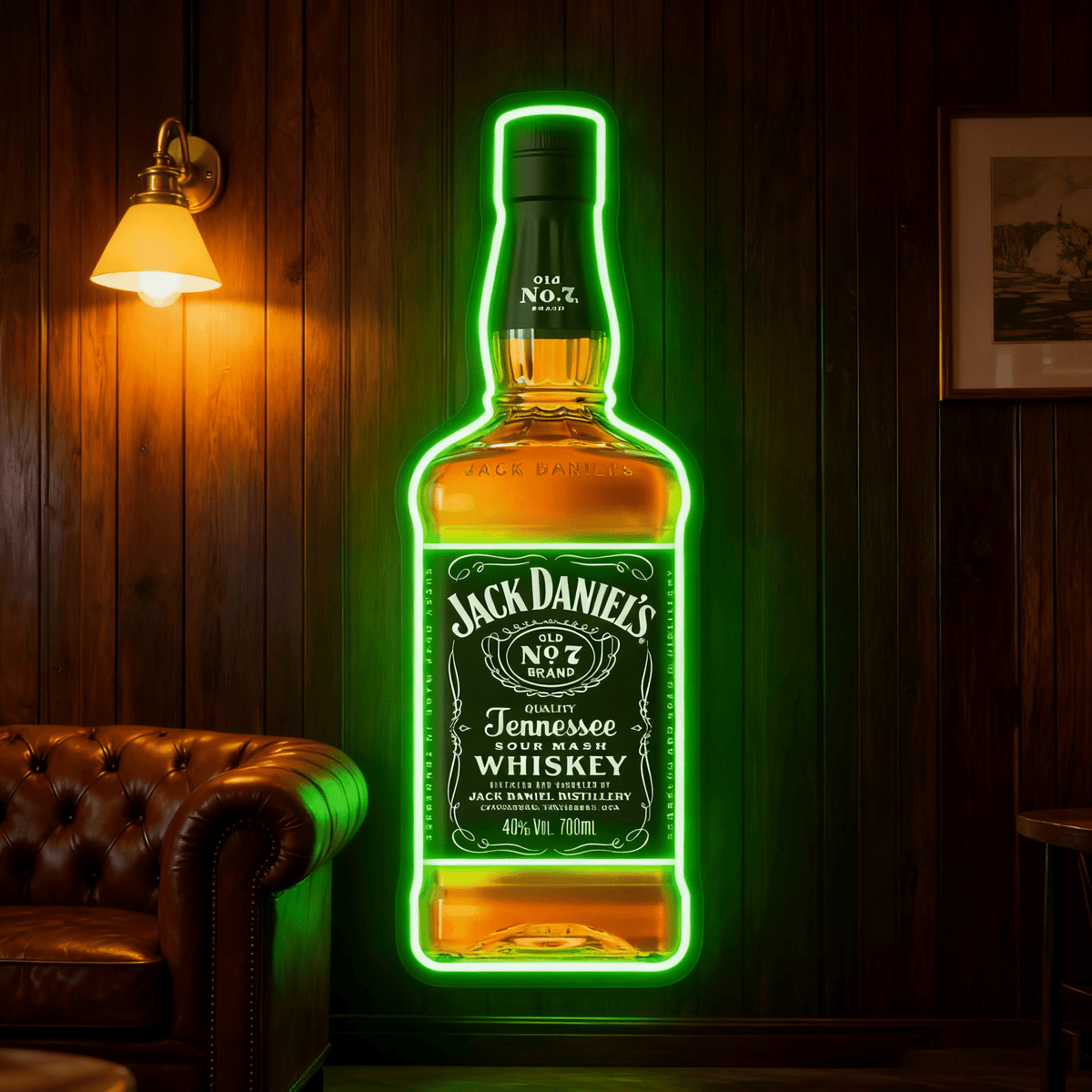 Bourbon Whiskey USB LED Neon Sign Bar Decor Man Cave Home Wall Art