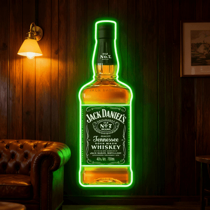 Bourbon Whiskey USB LED Neon Sign Bar Decor Man Cave Home Wall Art