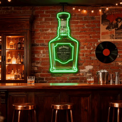 Bourbon Whiskey USB LED Neon Sign Bar Decor Man Cave Home Wall Art