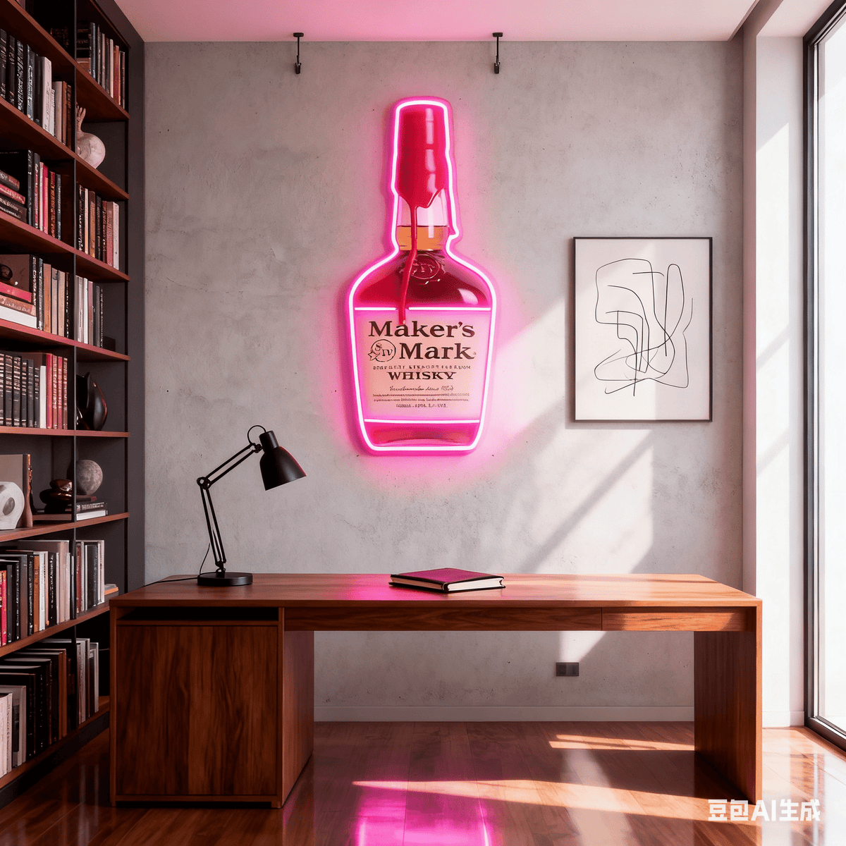 Bourbon Whiskey USB LED Neon Sign Bar Decor Man Cave Home Wall Art