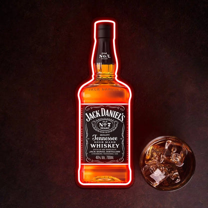 Bourbon Whiskey USB LED Neon Sign Bar Decor Man Cave Home Wall Art