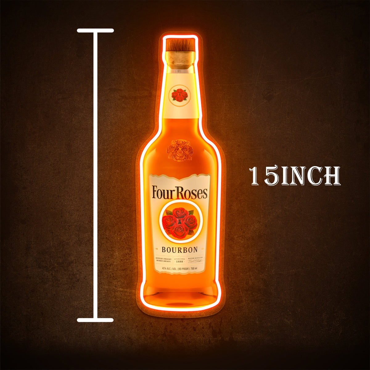 Bourbon Whiskey USB LED Neon Sign Bar Decor Man Cave Home Wall Art