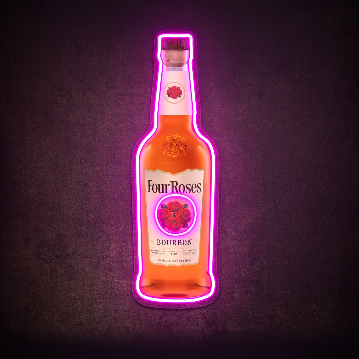 Bourbon Whiskey USB LED Neon Sign Bar Decor Man Cave Home Wall Art