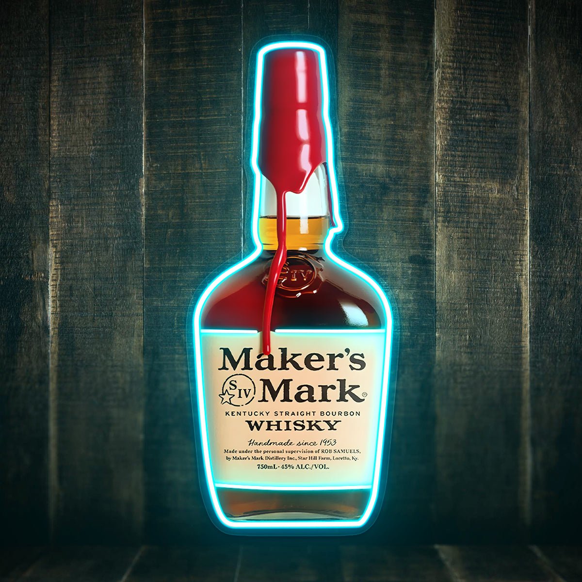 Bourbon Whiskey USB LED Neon Sign Bar Decor Man Cave Home Wall Art