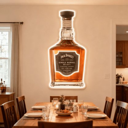 Bourbon Whiskey USB LED Neon Sign Bar Decor Man Cave Home Wall Art