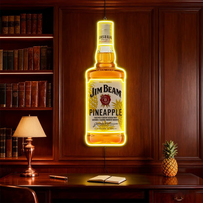 Bourbon Whiskey USB LED Neon Sign Bar Decor Man Cave Home Wall Art