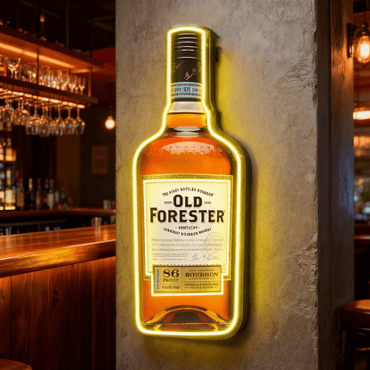 Bourbon Whiskey USB LED Neon Sign Bar Decor Man Cave Home Wall Art