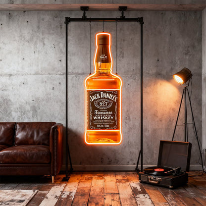 Bourbon Whiskey USB LED Neon Sign Bar Decor Man Cave Home Wall Art
