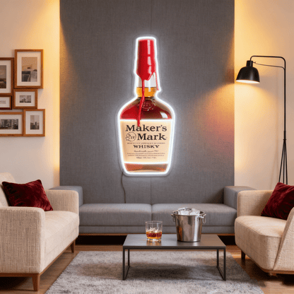 Bourbon Whiskey USB LED Neon Sign Bar Decor Man Cave Home Wall Art