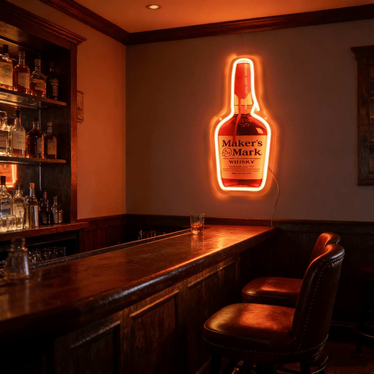 Bourbon Whiskey USB LED Neon Sign Bar Decor Man Cave Home Wall Art
