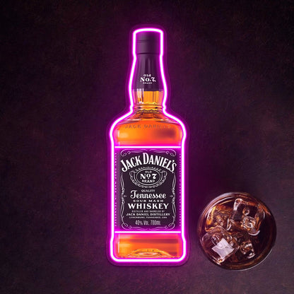 Bourbon Whiskey USB LED Neon Sign Bar Decor Man Cave Home Wall Art