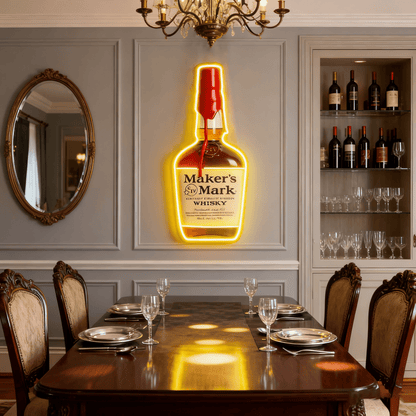 Bourbon Whiskey USB LED Neon Sign Bar Decor Man Cave Home Wall Art