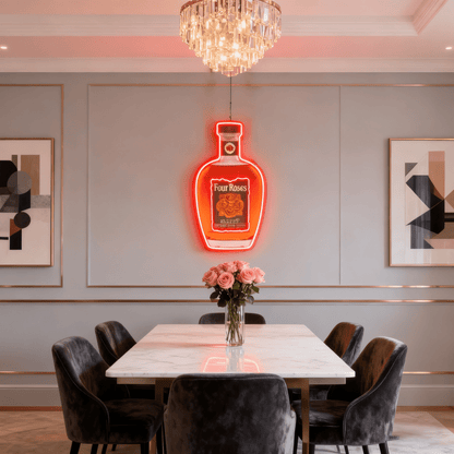 Bourbon Whiskey USB LED Neon Sign Bar Decor Man Cave Home Wall Art