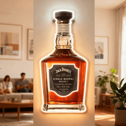 Bourbon Whiskey USB LED Neon Sign Bar Decor Man Cave Home Wall Art