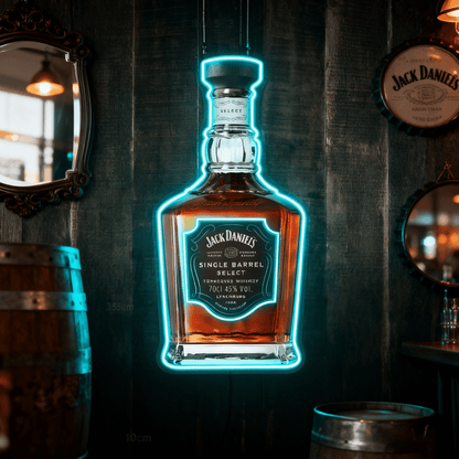 Bourbon Whiskey USB LED Neon Sign Bar Decor Man Cave Home Wall Art