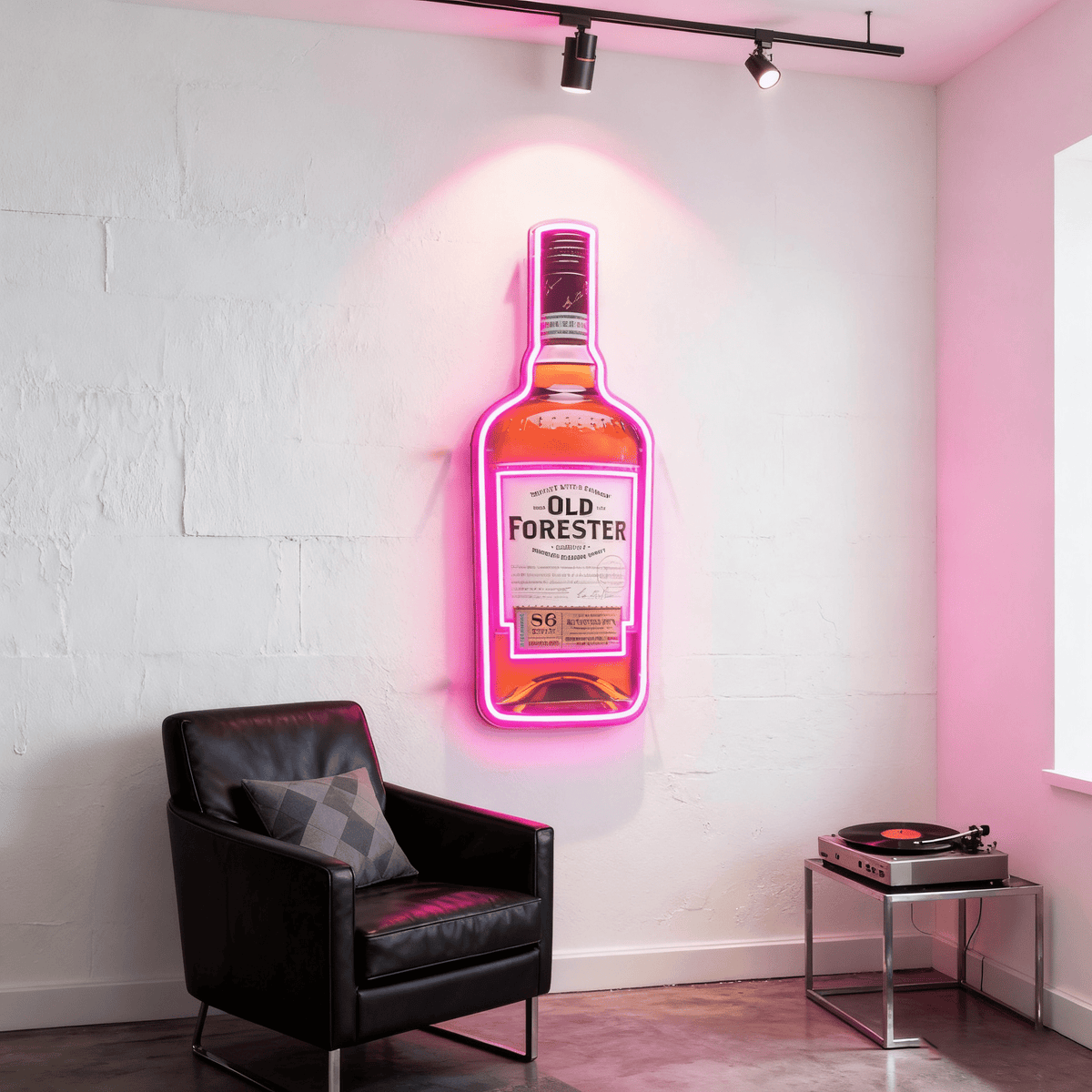 Bourbon Whiskey USB LED Neon Sign Bar Decor Man Cave Home Wall Art