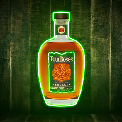Bourbon Whiskey USB LED Neon Sign Bar Decor Man Cave Home Wall Art