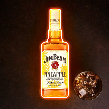 Bourbon Whiskey USB LED Neon Sign Bar Decor Man Cave Home Wall Art