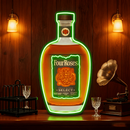 Bourbon Whiskey USB LED Neon Sign Bar Decor Man Cave Home Wall Art