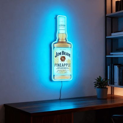 Bourbon Whiskey USB LED Neon Sign Bar Decor Man Cave Home Wall Art