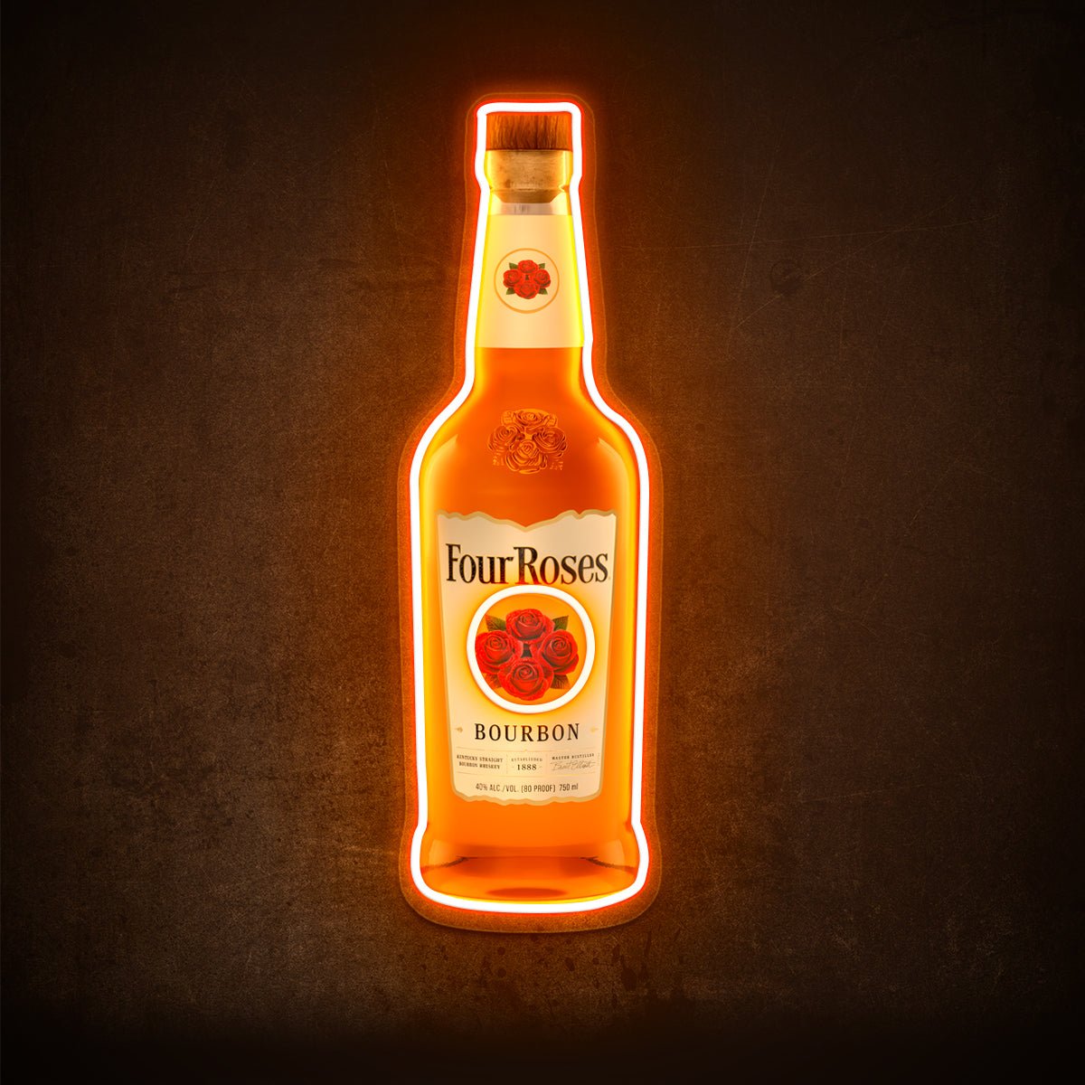 Bourbon Whiskey USB LED Neon Sign Bar Decor Man Cave Home Wall Art