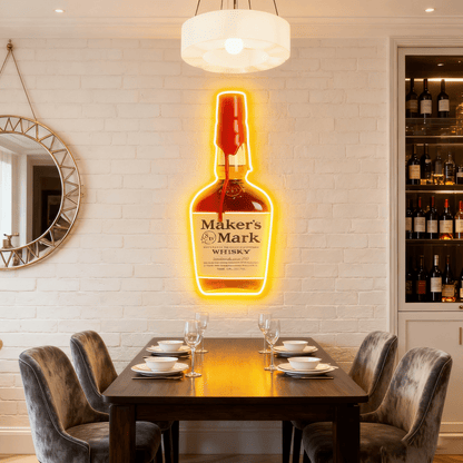 Bourbon Whiskey USB LED Neon Sign Bar Decor Man Cave Home Wall Art