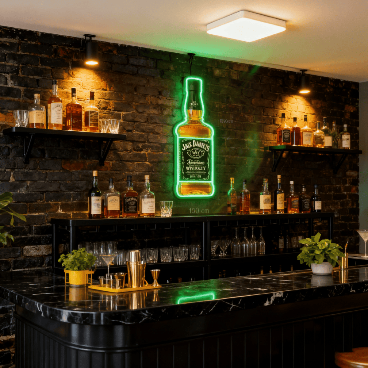Bourbon Whiskey USB LED Neon Sign Bar Decor Man Cave Home Wall Art
