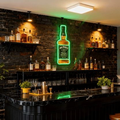 Bourbon Whiskey USB LED Neon Sign Bar Decor Man Cave Home Wall Art