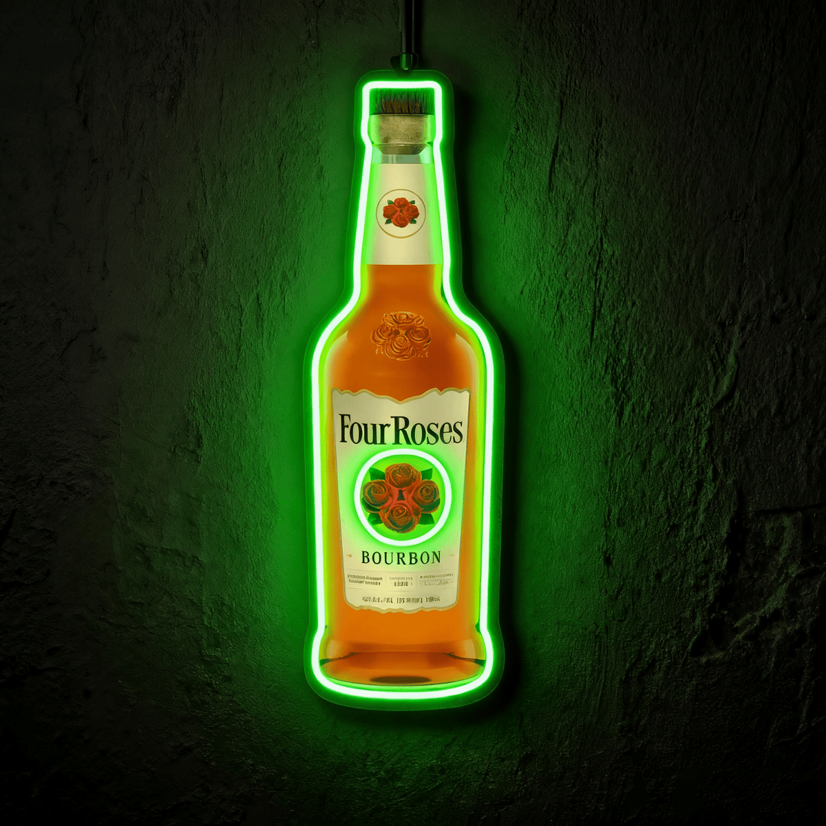 Bourbon Whiskey USB LED Neon Sign Bar Decor Man Cave Home Wall Art