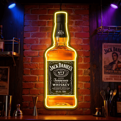 Bourbon Whiskey USB LED Neon Sign Bar Decor Man Cave Home Wall Art