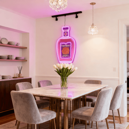 Bourbon Whiskey USB LED Neon Sign Bar Decor Man Cave Home Wall Art