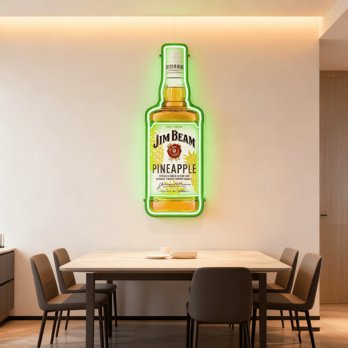 Bourbon Whiskey USB LED Neon Sign Bar Decor Man Cave Home Wall Art