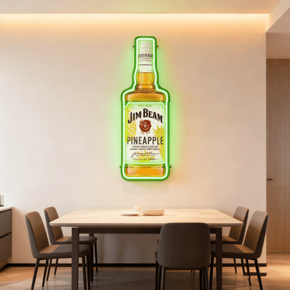 Bourbon Whiskey USB LED Neon Sign Bar Decor Man Cave Home Wall Art