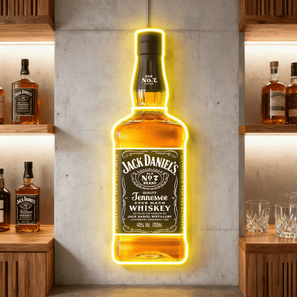Bourbon Whiskey USB LED Neon Sign Bar Decor Man Cave Home Wall Art