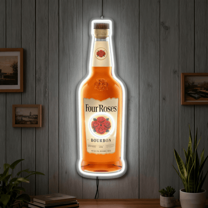 Bourbon Whiskey USB LED Neon Sign Bar Decor Man Cave Home Wall Art