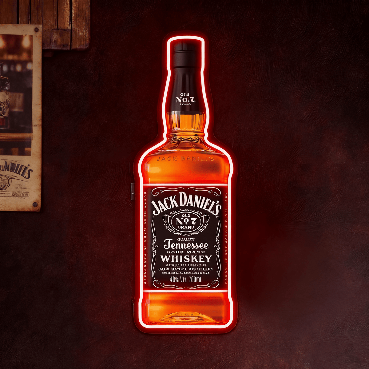 Bourbon Whiskey USB LED Neon Sign Bar Decor Man Cave Home Wall Art