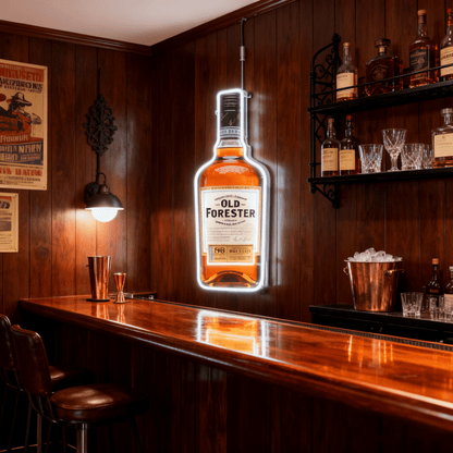 Bourbon Whiskey USB LED Neon Sign Bar Decor Man Cave Home Wall Art