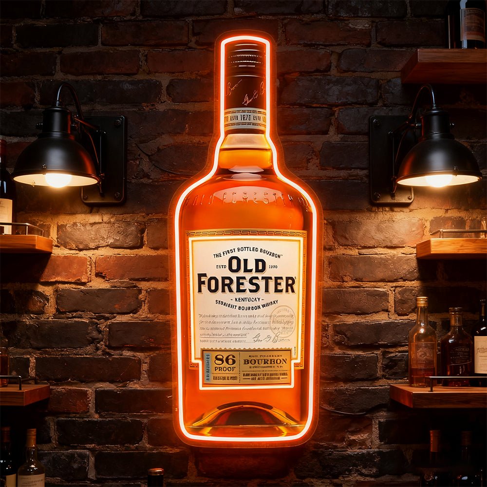 Bourbon Whiskey USB LED Neon Sign Bar Decor Man Cave Home Wall Art
