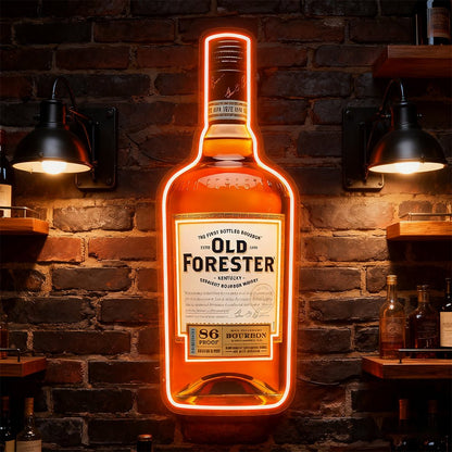 Bourbon Whiskey USB LED Neon Sign Bar Decor Man Cave Home Wall Art